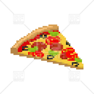 400x400 Pizza Pixel Art Vector Image Of Food And Beverages Maryvalery
