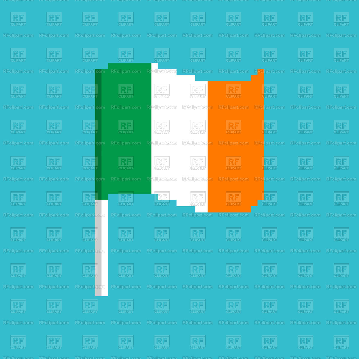 Ireland Pixel Flag On Blue Background Vector Image Of Flags 1200x1200 Ireland Pixel Flag On Blue Background Vector Image Of Flags