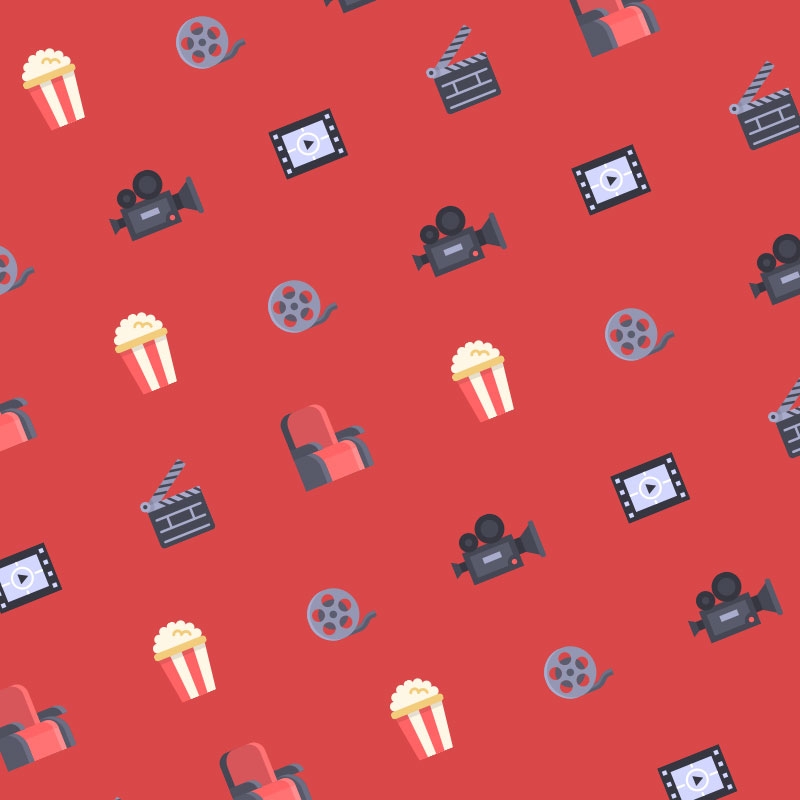 Red Movie Elements Seamless Background Vector Material, Red 800x800 Red Movie Elements Seamless Background Vector Material, Red