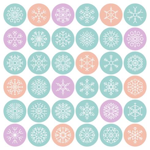 Snowflakes In Circle Vector Icon Pixel Perfect 490x490 Snowflakes In Circle Vector Icon Pixel Perfect