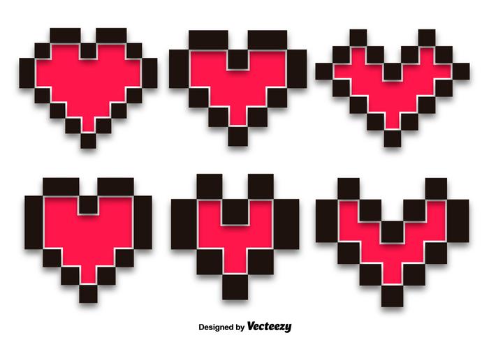 700x490 Pixel Heart Free Vector Art