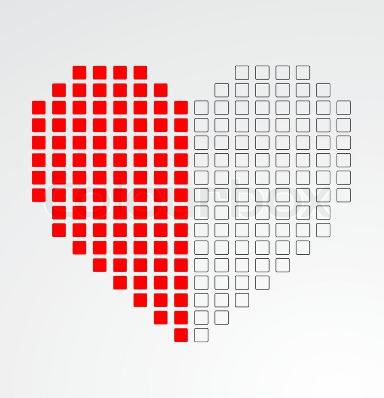 772x800 Pixel Heart Vector Stock Vector Colourbox
