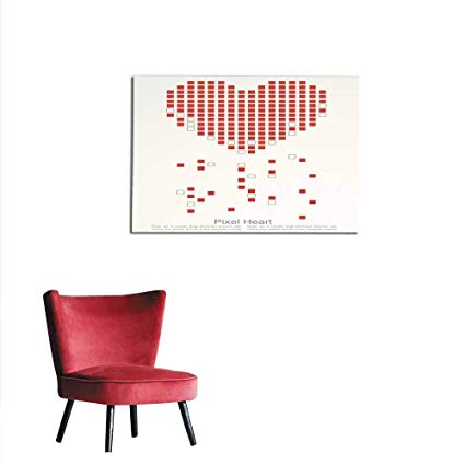 425x425 Homehot Wallpaper Pixel Heart Vector Mural