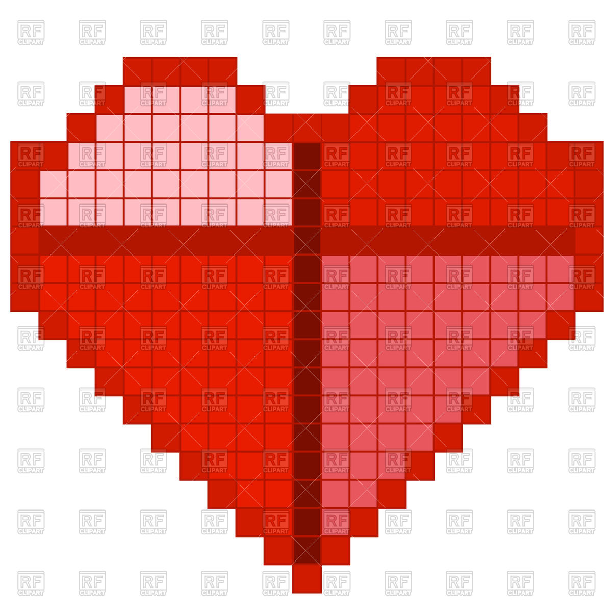 1200x1200 Red Pixel Heart Vector Image Of Holiday