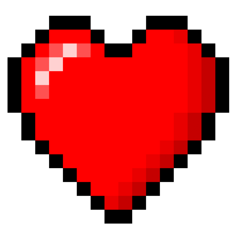 800x800 Minecraft Heart Vector Library Library Png Files, Free Clip Art
