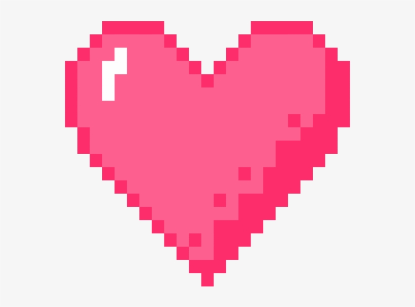820x607 Pixel Art Heart Stickers