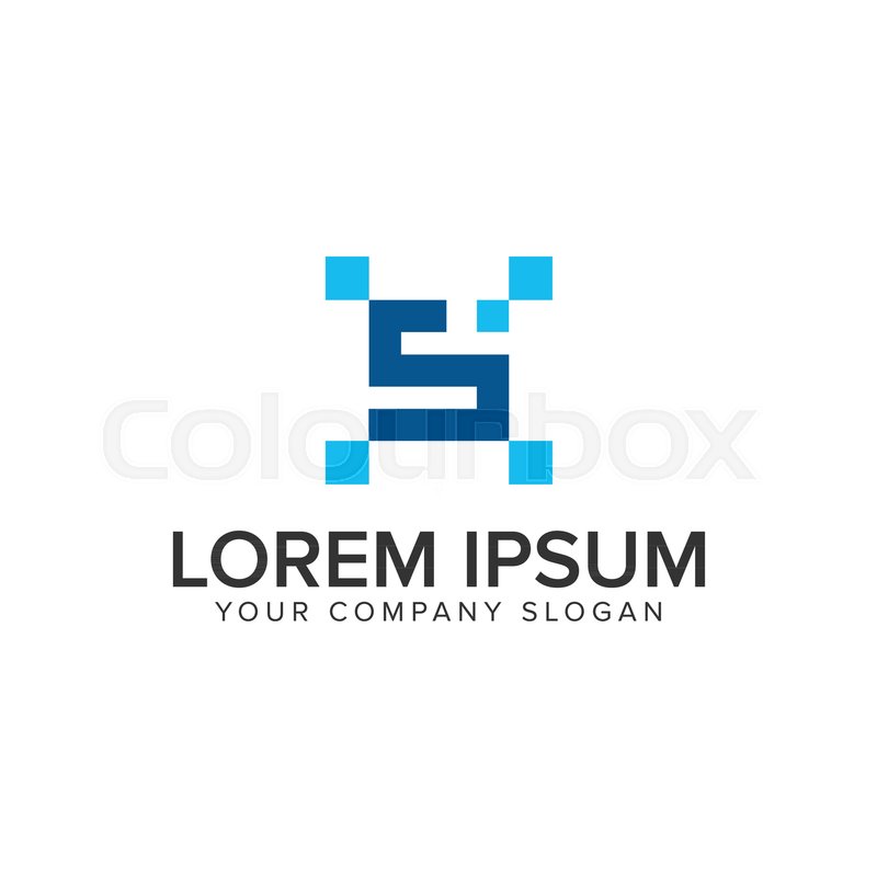 Letter S Pixel Logo Design Concept Stock Vector Colourbox 800x800 Letter S Pixel Logo Design Concept Stock Vector Colourbox