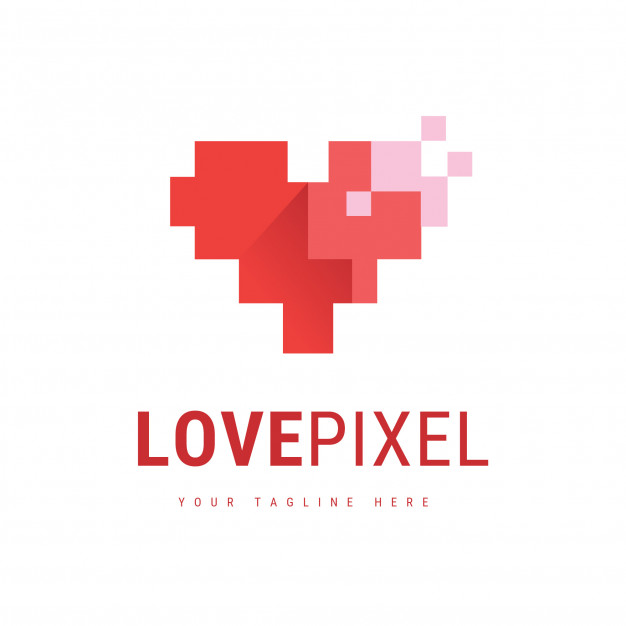 Love Pixel Logo Vector Premium Download 626x626 Love Pixel Logo Vector Premium Download
