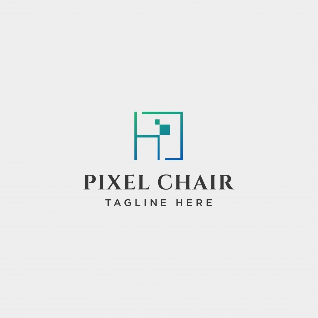 Chair Pixel Logo Design Concept For Technology Company Vector 640x640 Chair Pixel Logo Design Concept For Technology Company Vector