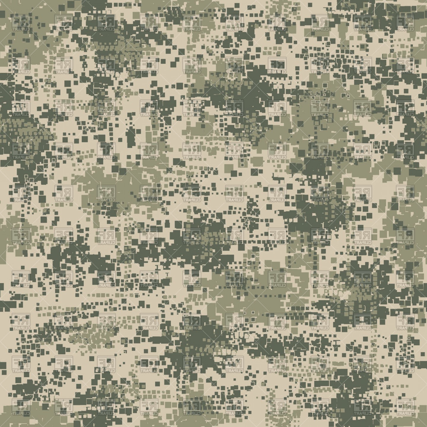 1440x1440 Military Army Uniform Camouflage Pixel Seamless Pattern Vector