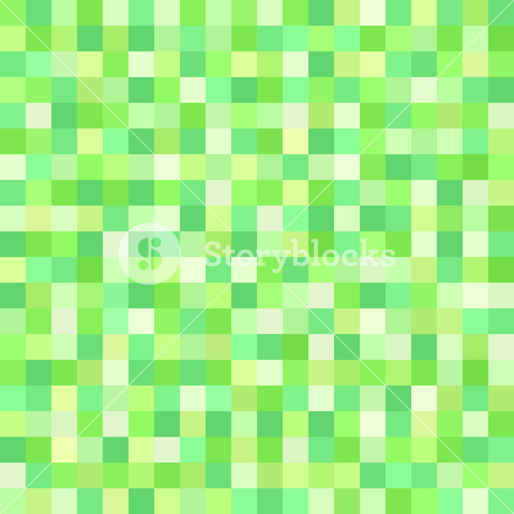 1000x1000 Pixel Pattern Vector Seamless Pixel Art Background With Green