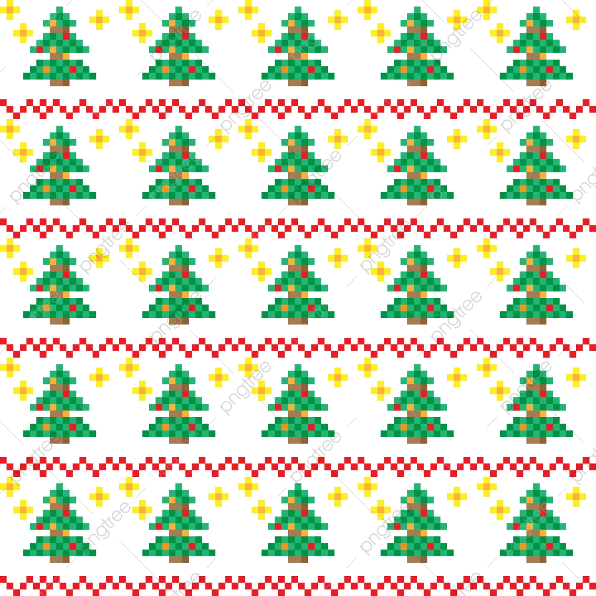 1200x1200 Christmas Patterns In Pixel Art Style, Christmas, Pattern