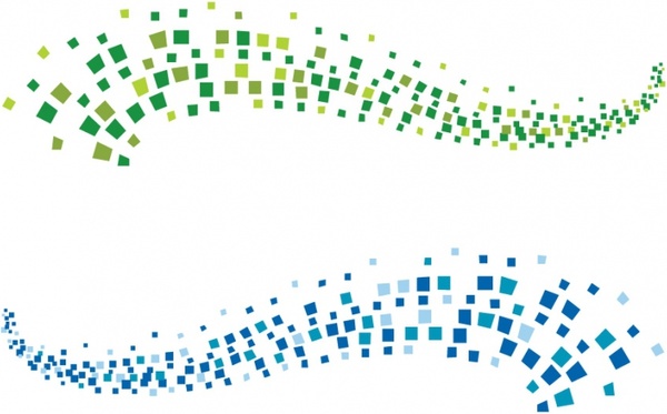 600x373 Pixel Wave Free Vector In Adobe Illustrator