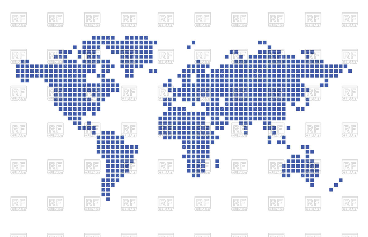 1200x773 Pixel World Map Vector Image Of Backgrounds, Textures, Abstract