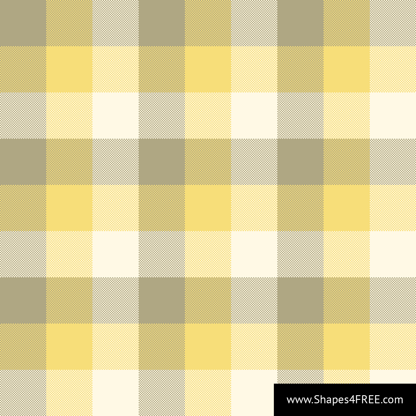 1440x1440 Yellow Tartan Check Plaid Pixel Pattern Vector
