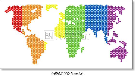 560x316 Free Art Print Of Lgbt Spectrum Pixel World Map A Dotted Lgbt