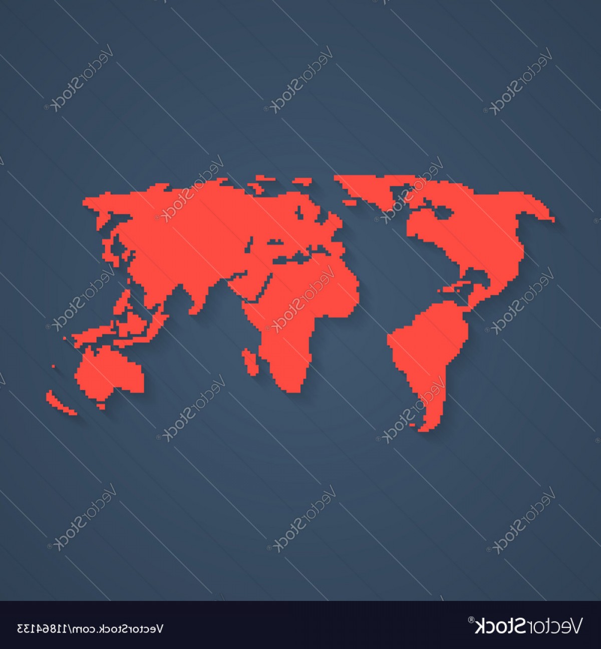 1200x1296 Red Pixel Art World Map Vector Catchsplace