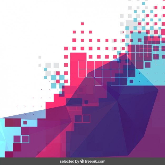 626x626 Colorful Pixelated Background Vector Free Download