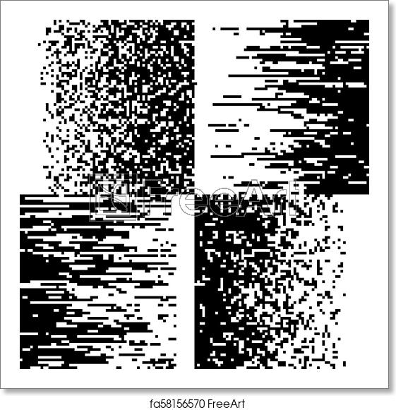 561x581 Free Art Print Of Black And White Pixelation, Pixel Gradient