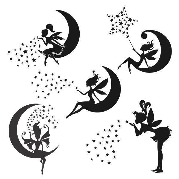 600x600 Fairy Pixie Dust Cuttable Deisgn Tattoos Fairy Silhouette
