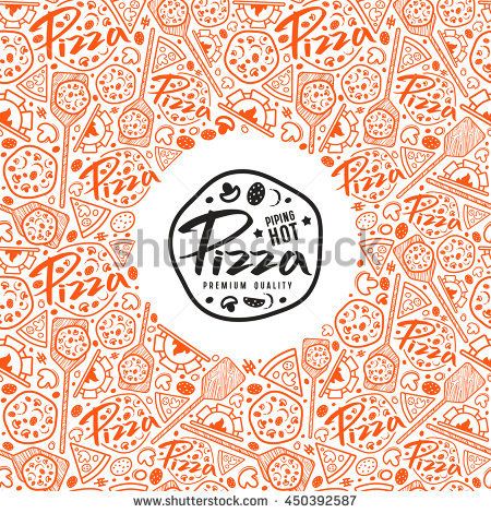 450x470 Stock Vector Pizza Cover For Boxes Color Print On White