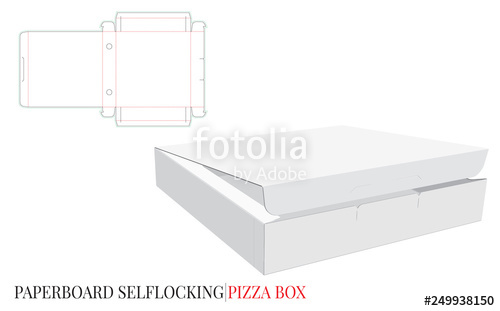 Pizza Box Template Self Lock Box Vector With Die Cut Laser 500x311 Pizza Box Template Self Lock Box Vector With Die Cut Laser