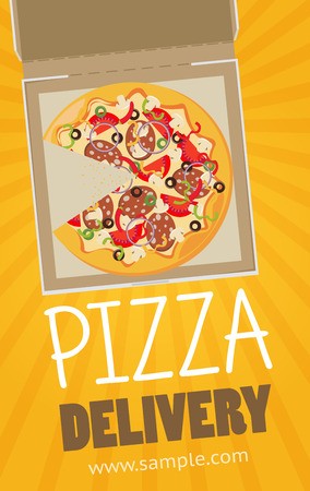 Pizza Box Vector Advertisement Banner Pizza Box Delivery Service 284x450 Pizza Box Vector Advertisement Banner Pizza Box Delivery Service