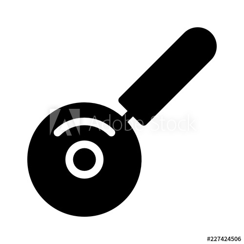 500x500 Pizza Cutter Kitchen Restaurant Food Cooking Meal Vector Icon