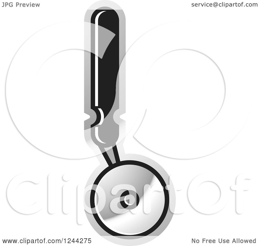 1080x1024 Clipart Of A Black Handled Pizza Cutter