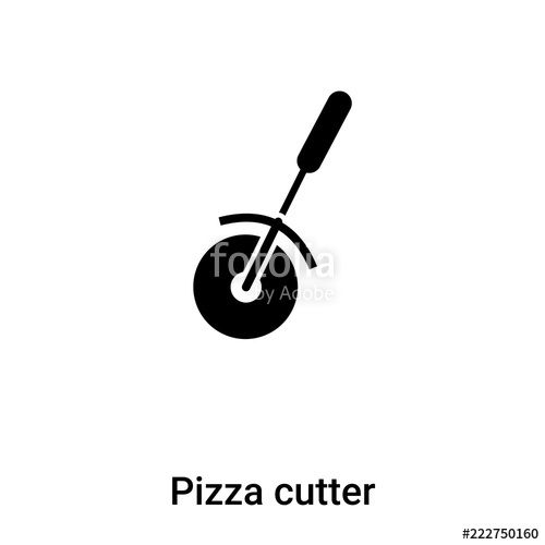500x500 Pizza Cutter Icon Vector Isolated On White Background, Logo