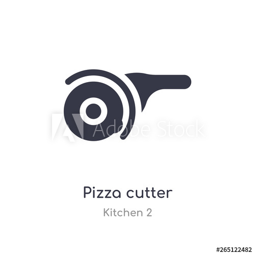500x500 Pizza Cutter Icon Isolated Pizza Cutter Icon Vector Illustration