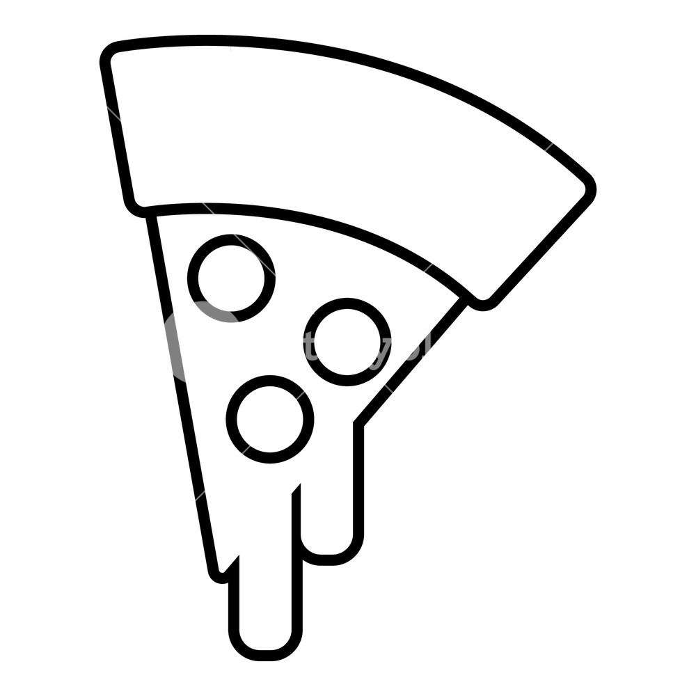 1000x1000 Pizza Icon Outline Illustration Of Pizza Vector Icon For Web