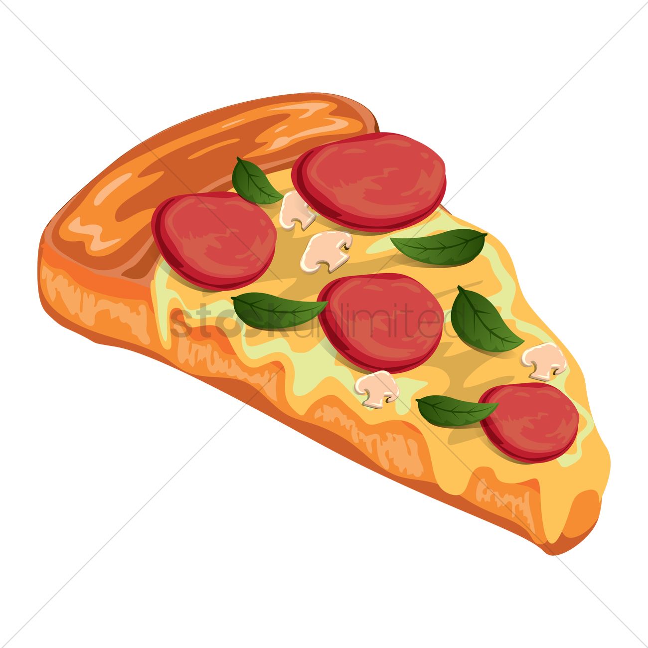 1300x1300 Pizza Slice Vector Image