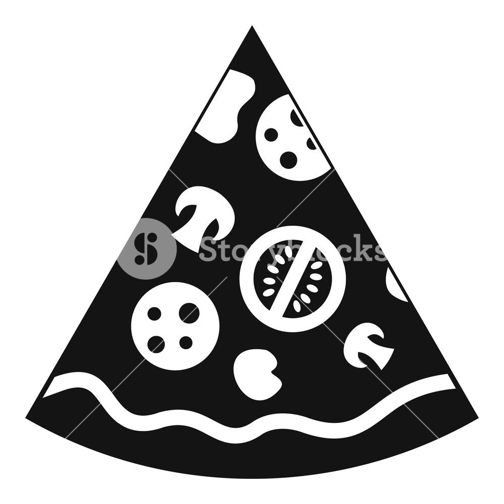 1000x1000 Pizza Slice Icon Simple Illustration Of Pizza Slice Vector Icon