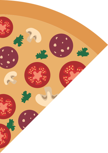 353x500 Pizza Slice Vector Image