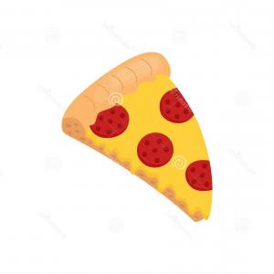 300x300 Photostock Vector Classic Pepperoni Pizza With Isolated Slice