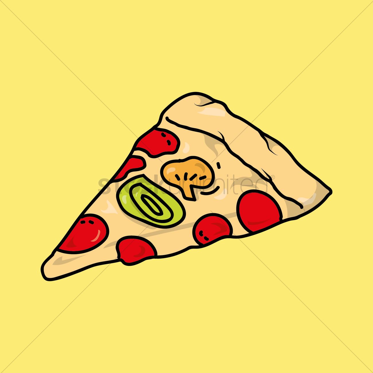 1300x1300 Free Pepperoni Pizza Slice Vector Image