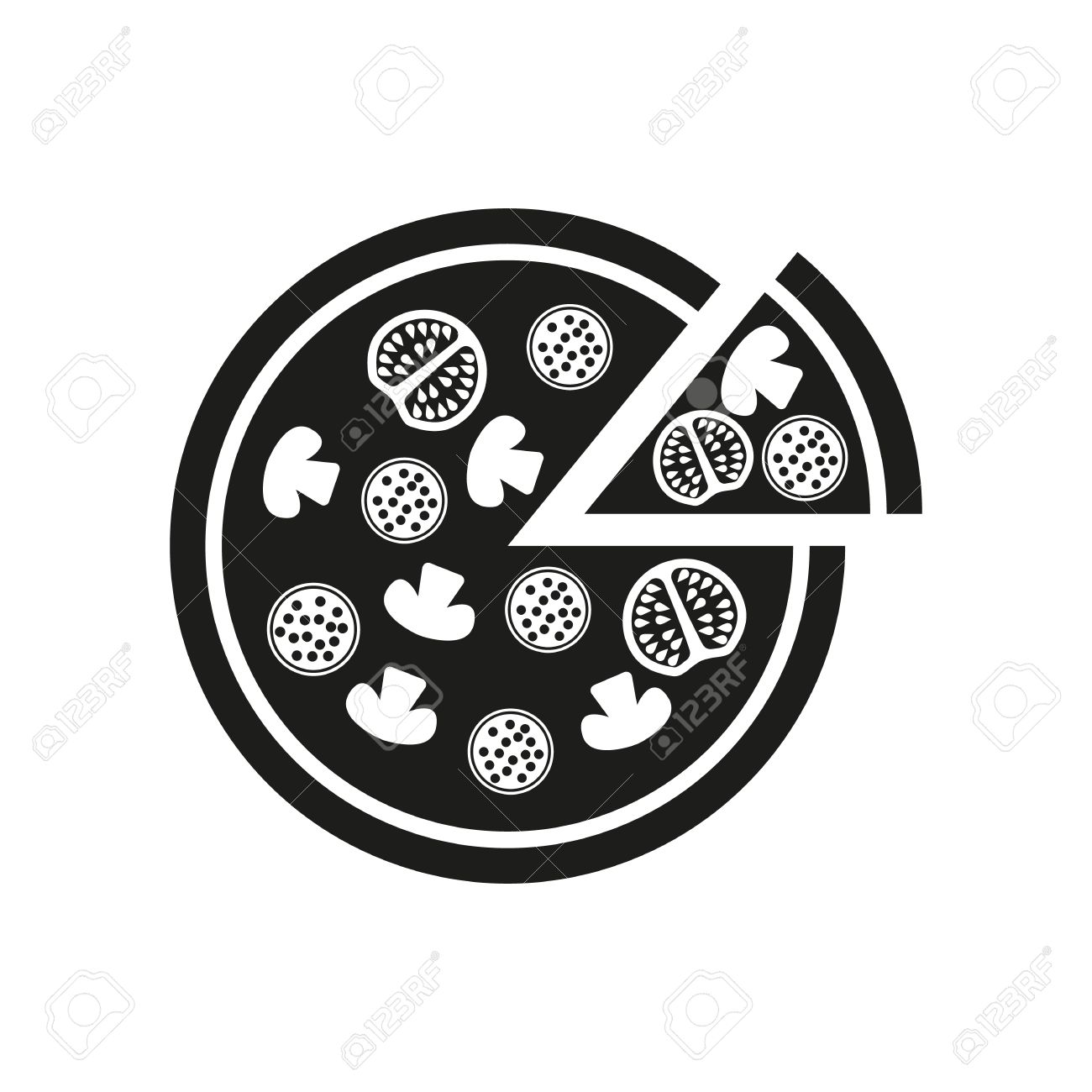 1300x1300 Pizza Icon Vector