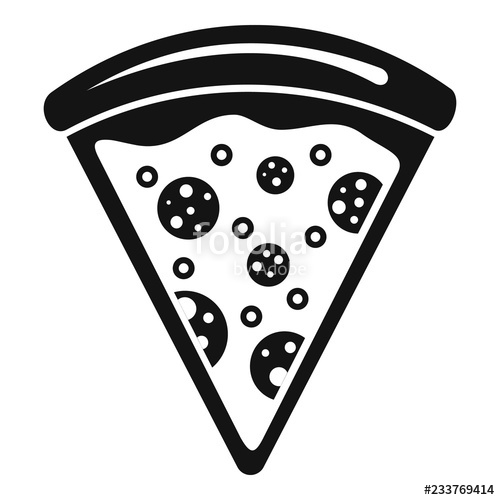 500x500 Pizza Slice Icon Simple Illustration Of Pizza Slice Vector Icon