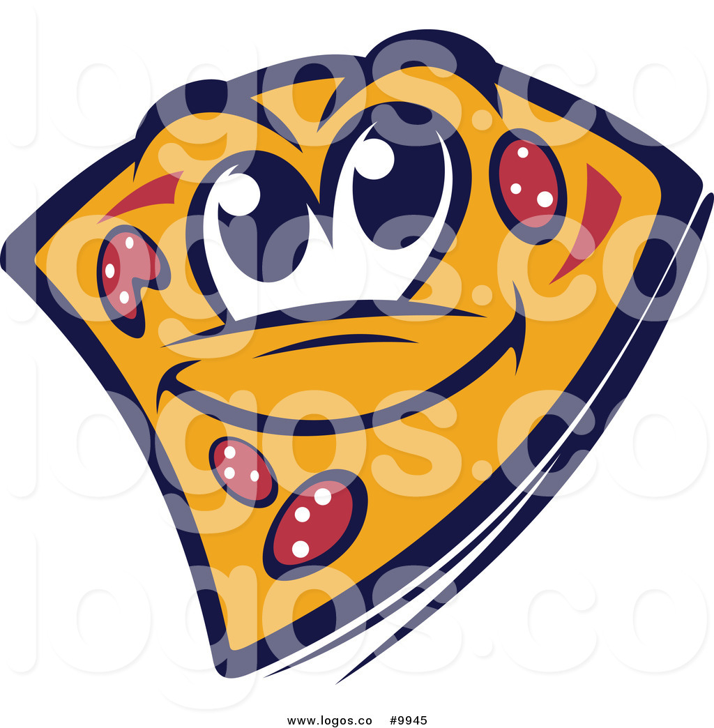 1024x1044 Royalty Free Clip Art Vector Logo Of A Happy Pizza Slice Mascot