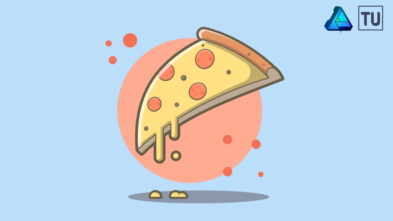 1280x720 Pizza Vector Illustration Speed Art In Affinity Designer