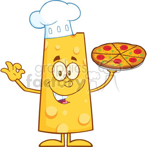 300x300 Royalty Free Rf Clipart Illustration Chef Cheese Cartoon