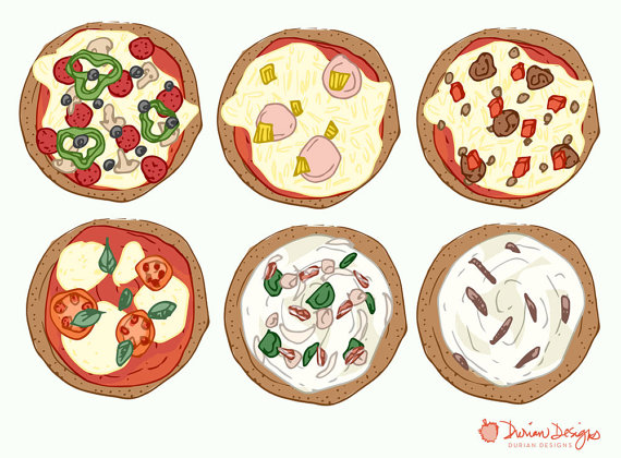570x420 Design Your Own Pizza Clipart, Commercial Use, Pizza Vector, Hand