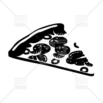 400x400 Pizza Silhouette Vector Image Of Food And Beverages Maryvalery