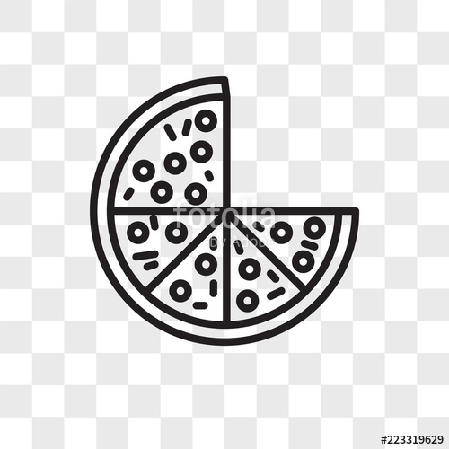 500x500 Pizza Vector Icon Isolated On Transparent Background, Pizza Logo