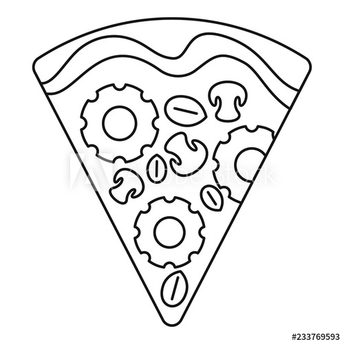 500x500 Slice Cheese Pizza Icon Outline Slice Cheese Pizza Vector Icon
