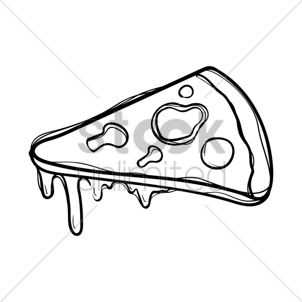 600x600 Slice Of Pizza Vector Image