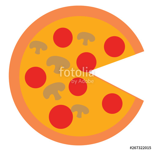 500x493 Image Of Pizza, Vector Or Color Illustration Stock Image