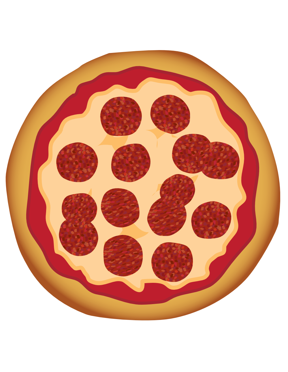 999x1293 Pepperoni Pizza Vector Images