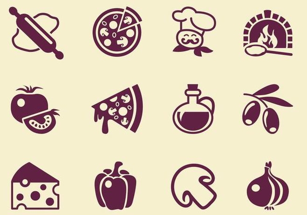 632x443 Simple Pizza Vector Icons Free Vector Download Cannypic